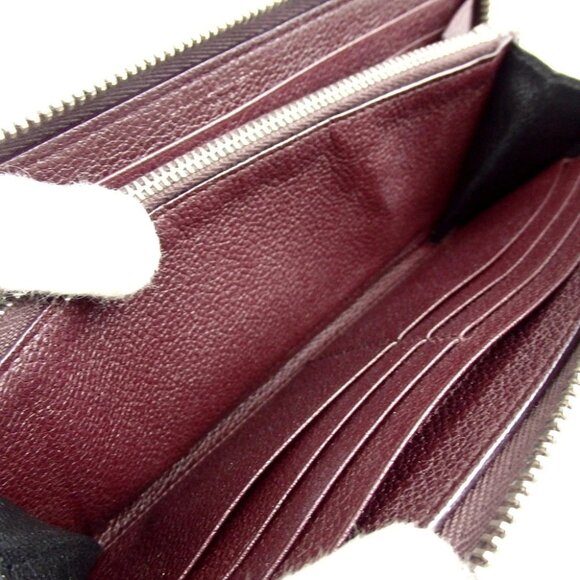 Authentic SAINT LAURENT CEP414680 0117 logo zip around purse leather [Used] - Picture 12 of 15